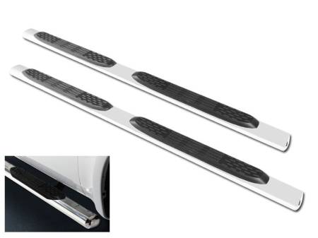 I3 Enterprise - I3 2005-2011 Dodge Dakota - 5" Oval Stainless Steel 201 Side Step Bar - Quad Cab -Chrome