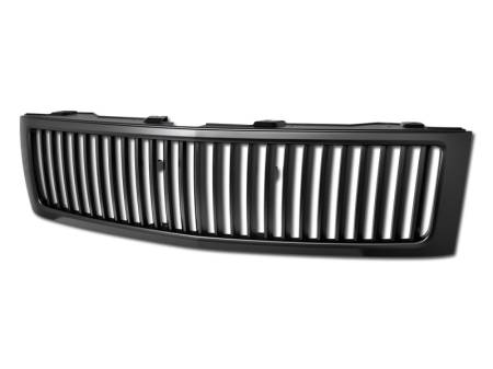 I3 Enterprise - I3 2007-2013 Chevrolet Silverado 1500 Vertical Style Front Grille - Matte Black