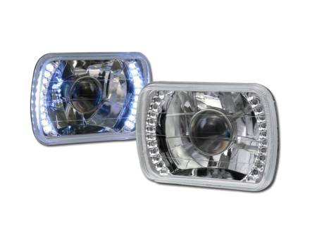 I3 Enterprise - I3 Universal 7X6 White Led Projector Headlight W/O Light Bulb (Chrome)