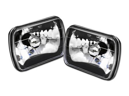I3 Enterprise - I3 Universal 7X6 Crystal Headlight W/O Light Bulb -Black