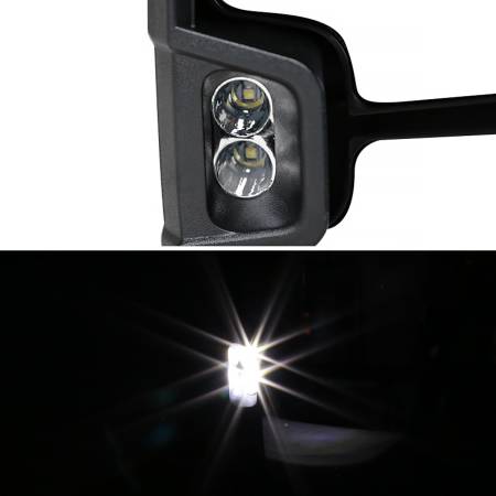 Spec'D Tuning Products - Spec-D 2007-2014 Chevrolet Silverado/Suburban/ GMC Sierra/Yukon/Yukon XL Power Adjustable, Heated, & Manual Extendable Chrome Towing Mirrors w/ Smoke Lens LED Turn Signal & Clearance Lights
