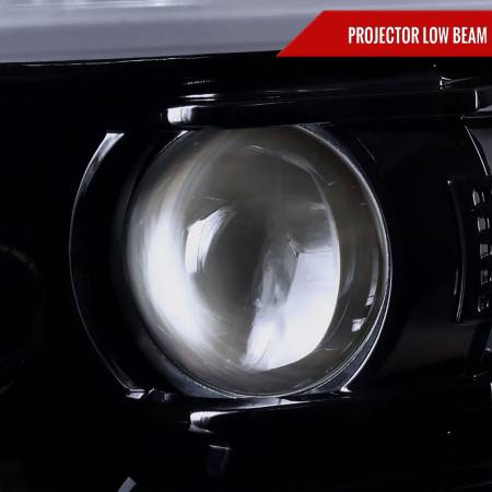 Spec'D Tuning Products - Spec-D 2015-2020 Chevrolet Tahoe Suburban/ 2016-2019 Suburban 3500HD LED C-Bar Projector Headlights w/ LED Turn Signal Lights (Glossy Black Housing/Smoke Lens)