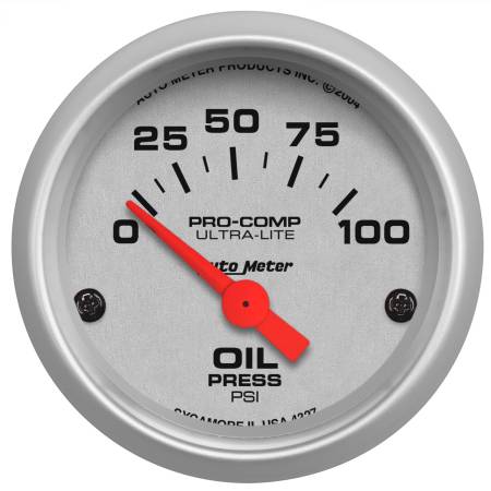AutoMeter - AutoMeter Ultra-Lite 52mm 0-100 PSI Electronic Oil Pressure Gauge