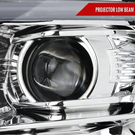Spec'D Tuning Products - Spec-D 2015-2020 Chevrolet Tahoe Suburban/ 2016-2019 Suburban 3500HD LED C-Bar Projector Headlights w/ LED Turn Signal Lights (Chrome Housing/Clear Lens)