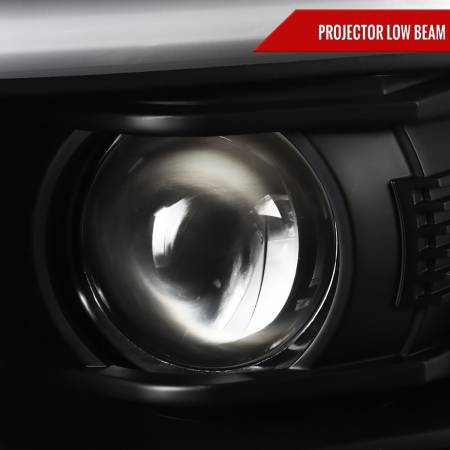 Spec'D Tuning Products - Spec-D 2015-2020 Chevrolet Tahoe Suburban/ 2016-2019 Suburban 3500HD LED C-Bar Projector Headlights w/ LED Turn Signal Lights (Matte Black Housing/Clear Lens)