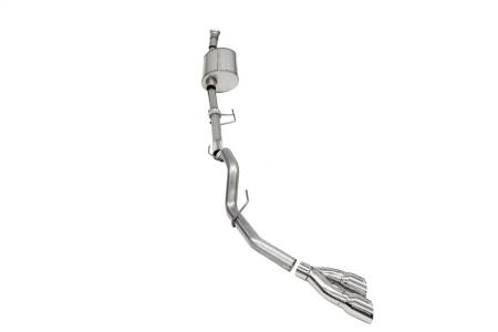 CORSA Performance - Corsa 2021-2025 Ford F-150 SuperCab/6.5in Bed 3.5L V6 Sport Cat-Back Single Side Exit-Polished