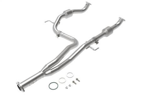 aFe Power (Advanced FLOW Engineering) - aFe Twisted Steel Y-Pipe w/ Cat SS 16-20 Toyota Tacoma V6 3.5L (4WD Only)