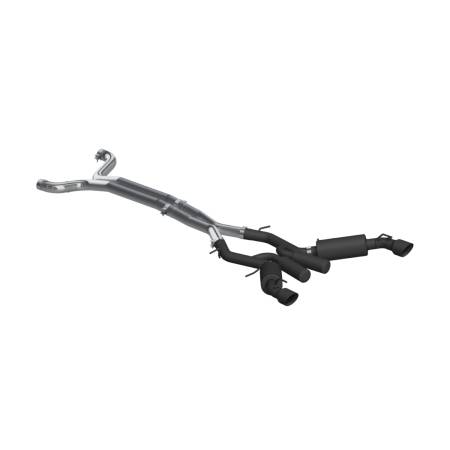 MBRP Exhaust - MBRP 16-19 Chevrolet Camaro SS 6 Speed 3in Dual Cat Back w/ 4.5in OD Tips - Black (Non NPP Models)