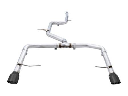 AWE Tuning - AWE 18-21 Volkswagen Jetta GLI Mk7 Track Edition Exhaust - Diamond Black Tips (Fits OEM DP)