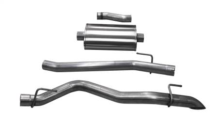 CORSA Performance - Corsa 2020-2025 Jeep Gladiator JT 3.0in Cat-Back Single Side Exit w/ Turn Down Tip