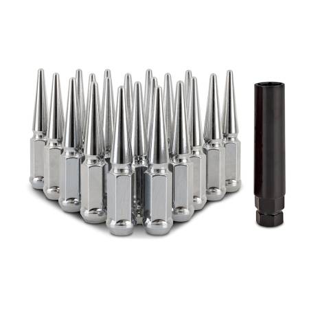 Mishimoto - Mishimoto Steel Spiked Lug Nuts M12x1.5 20pc Set - Chrome