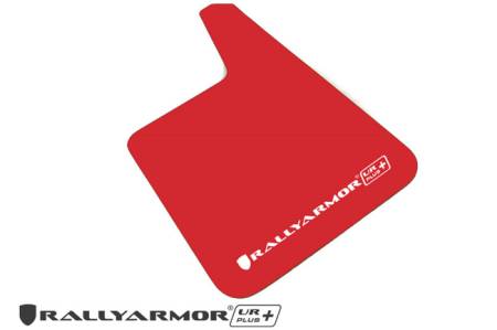 Rally Armor - Rally Armor Larger Universal fitment (no hardware) UR Plus Red Mud Flap w/ White Logo