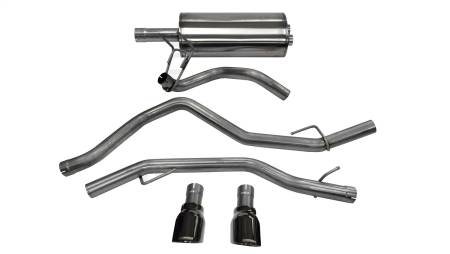 CORSA Performance - Corsa 09-18 Dodge Ram 1500 4.7L/5.7L V8 Quad/Crew Cab/Short Bed Black Dual Rear Exit Cat-Back Exhaus