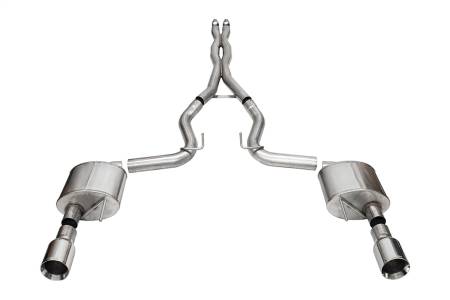 CORSA Performance - Corsa 24+ Ford Mustang GT Xtreme CatBack Exhaust Sys 3.0in Dual Rear Exit w/4.5in Straight Cut Tips