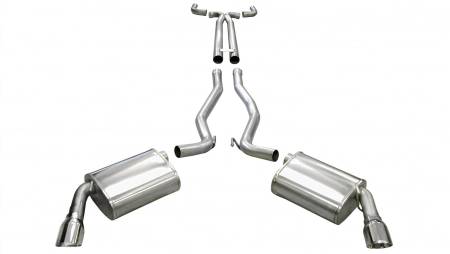 CORSA Performance - Corsa 2010-2013 Chevrolet Camaro Convertible SS 6.2L V8 Manual Polished Sport Cat-Back + XO Exhaust
