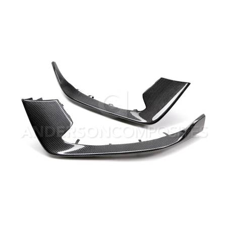 Anderson Composites - Anderson Composites 15-20 Ford Mustang Shelby GT350 Carbon Fiber Bumper Inserts