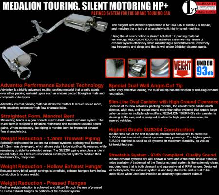 TANABE & REVEL RACING PRODUCTS - Tanabe Medalion Touring Exhaust System 14-14 Mazda 6