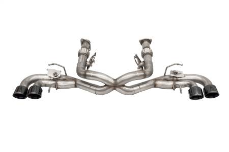 CORSA Performance - Corsa 2020-2025 Corvette C8 3in Valved Cat-Back 4.5in Blk Quad Tips - Fits Factory NPP Exhaust