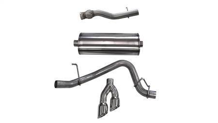 CORSA Performance - Corsa 2015-2020 GMC Yukon Denali XL 6.2L V8 3in Cat-Back Single Side Exit Twin 4in Polished Tips