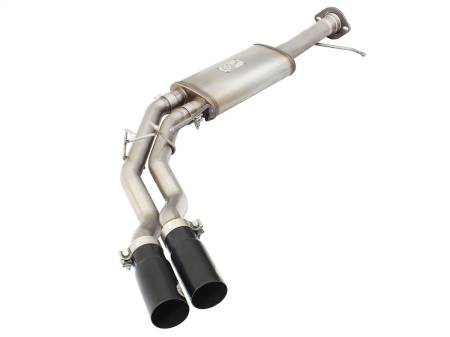 aFe Power (Advanced FLOW Engineering) - aFe Rebel Series Exhaust SS Front Side Exit CB w/ Black Tips 10-14 Ford F150 Ecoboost V8 6.2L