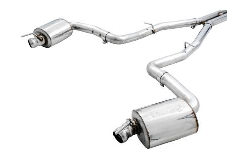 AWE Tuning - AWE 2015+ Dodge Challenger 6.4L/6.2L Non-Resonated Touring Edition Exhaust - Use Stock Tips