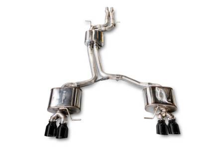 AWE Tuning - AWE Audi 8R SQ5 Touring Edition Exhaust - Quad Outlet Diamond Black Tips