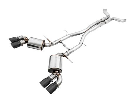 AWE Tuning - AWE 16-19 Chevy Camaro SS Res Cat-Back Exhaust -Touring Edition (Quad Diamond Black Tips)