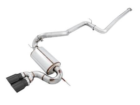 AWE Tuning - AWE Ford Focus ST Touring Edition Cat-back Exhaust - Non-Resonated - Diamond Black Tips