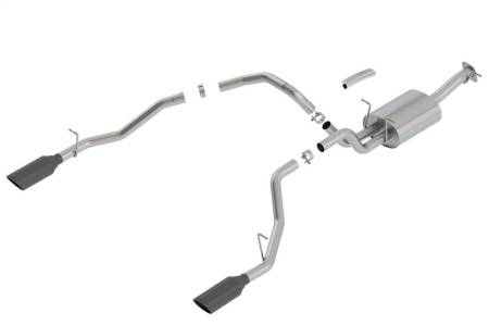 Borla - Borla 2019 RAM 1500 5.7L V8 AT 4DR Crew Cab Short Bed S-Type SS Catback Exhaust - Black Chrome Tip