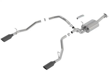 Borla - Borla 2019 RAM 1500 5.7L V8 AT 4DR Crew Cab Short Bed Atak SS Catback Exhaust - Black Chrome Tip