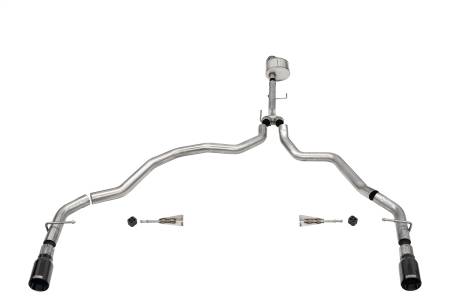 CORSA Performance - Corsa 2021-2025 Ford F-150 Regular Cab/6.5in Bed 5.0L V8 Xtreme Cat-Back Dual Rear Exit-Black PVD