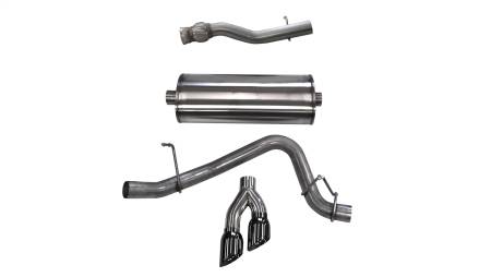 CORSA Performance - Corsa 2015-2020 GMC Yukon Denali XL 6.2L V8 3in Cat-Back Single Side Exit Twin 4in Black Tips
