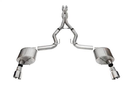 CORSA Performance - Corsa 24+ Ford Mustang GT Xtreme Cat-Back Exhaust Sys. 3.0in Dual Rear Exit w/4.5in Pro Series Tips