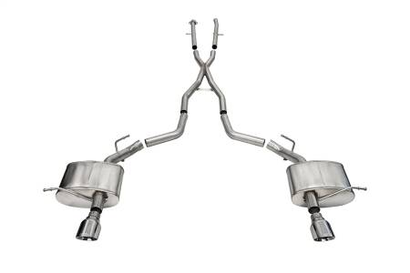 CORSA Performance - Corsa 2011-2025 Dodge Durango Xtreme 2.5in Cat-Back Dual Rear Exit w/ Single 4.5in Polished Tips