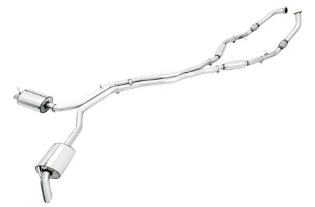 AWE Tuning - AWE Audi B9 SQ5 Resonated Touring Edition Cat-Back Exhaust - No Tips (Turn Downs)