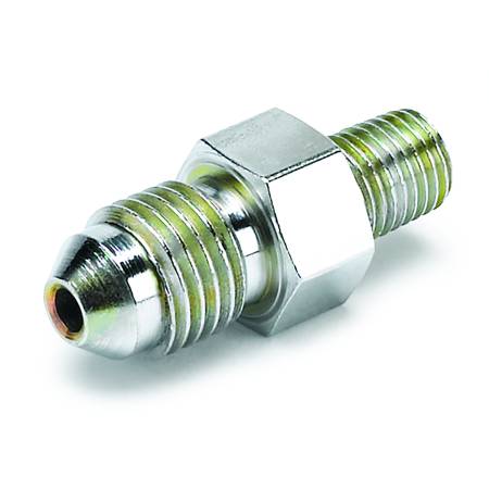 AutoMeter - AutoMeter Fitting Adapter -4AN Male to 1/16in NPT Male for Ford Fuel Rail