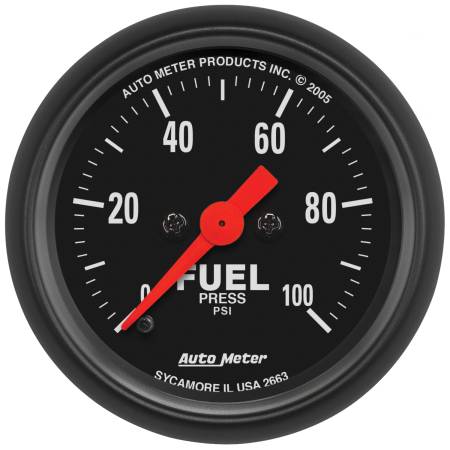AutoMeter - AutoMeter FSE 52.4mm 0-100 PSI w/o Peak & Valley Fuel Press Gauge