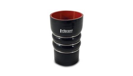Vibrant Performance - Vibrant Performance Silicone Coupling 4 Ply Aramid CAC Hose 3in x 3.5in Inlet/Outlet - Black