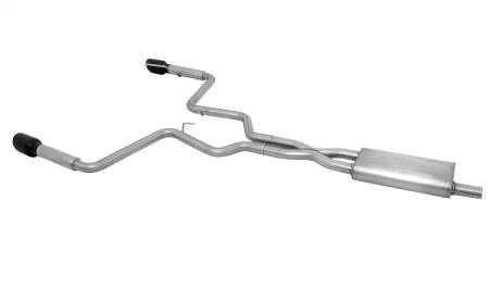 Gibson Performance Exhaust - Gibson 15-19 Ford Mustang EcoBoost 2.3L 2.25in Cat-Back Dual Exhaust - Black Elite (Ceramic)