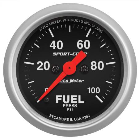 AutoMeter - AutoMeter Sport-Comp 52mm 0-100 PSI Electronic Fuel Pressure Gauge