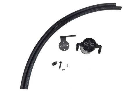 J&L Oil Separator Co - J&L 13-18 Ford Escape 2.0 EcoBoost 2.0 Oil Separator 3.0 Passenger Side - Black Anodized