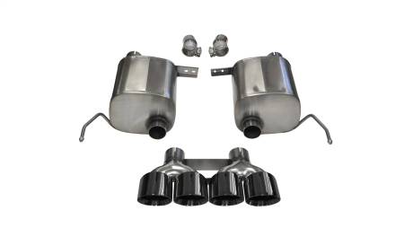 CORSA Performance - Corsa 2014-2019 Corvette C7 Coupe 6.2L V8 AT/MT 2.75in Valve-Back Dual Rear Exit Black Sport Exhaust