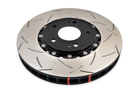 DBA (Disc Brakes Australia) - DBA 03-05 Evo 8/9 Front Slotted 5000 Series 2 Piece Rotor Assembled w/ Black Hat