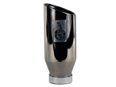 aFe Power (Advanced FLOW Engineering) - aFe MACHForce XP Exhausts Tips SS-304 EXH Tip 4In x 6Out x 15L Bolt-On (blk chrome)