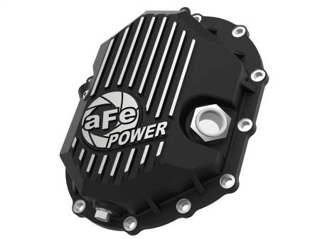 aFe Power (Advanced FLOW Engineering) - aFe 11-18 GM 2500-3500 AAM 9.25 Axle Front Differential Cover Black Machined Street Series