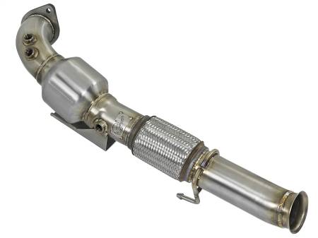 aFe Power (Advanced FLOW Engineering) - aFe Twisted Steel 3in. 304 SS Catted Series Downpipe 16-18 Ford Focus RS I4-2.3L (t)