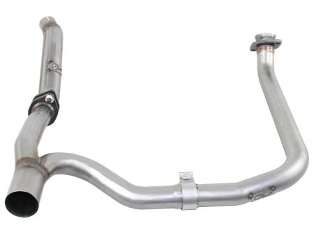 aFe Power (Advanced FLOW Engineering) - aFe Twisted Steel Loop Delete D/P & Y-Pipe SS 2in/2.5in 12-14 Jeep Wrangler (JK) V6 3.6L