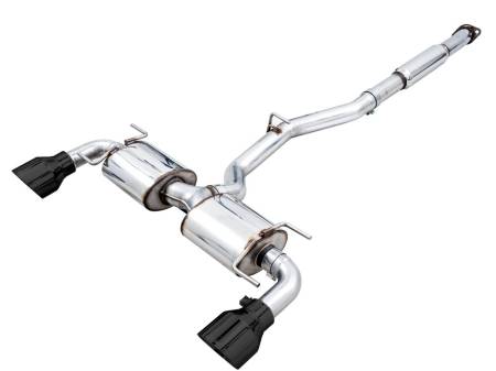 AWE Tuning - AWE Subaru BRZ/ Toyota GR86/ Toyota 86 Touring Edition Cat-Back Exhaust- Diamond Black Tips