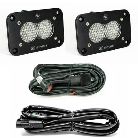 Baja Designs - Baja Designs S2 Sport Flush Mount Work/Scene Pattern LED Work Light - Clear