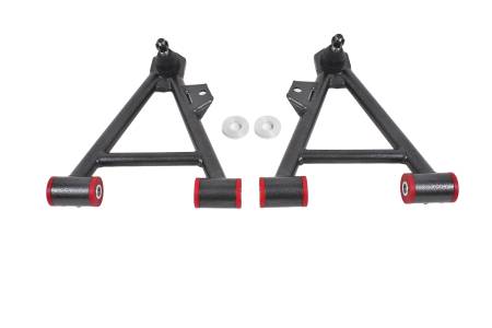 BMR Suspension - BMR 94-04 Mustang Lower Non-Adj. A-Arms (Coilover Only) w/ STD. Ball Joint (Poly) - Black Hammertone